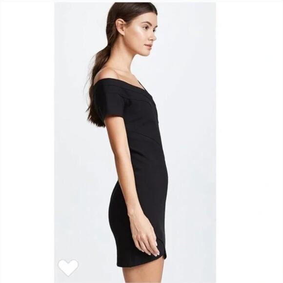Cinq a Sept Coralisa Black Asymmetric Mini Dress - Picture 2 of 11
